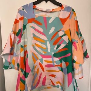 3/4 sleeve colorful top